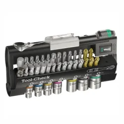 Гедоре комплект Wera  вложки с тресчотка и накрайници 37 бр., 5.5-13 мм х 1/4, Tool-Check 1 SB Гедоре комплект Wera  вложки с тресчотка и накрайници 37 бр., 5.5-13 мм х 1/4, Tool-Check 1 SB