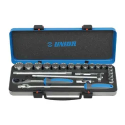 Гедоре комплект Unior вложки с тресчотка 3/8 - 1 1/4 х 1/2, 190BI12P23IN Гедоре комплект Unior вложки с тресчотка 3/8 - 1 1/4 х 1/2, 190BI12P23IN