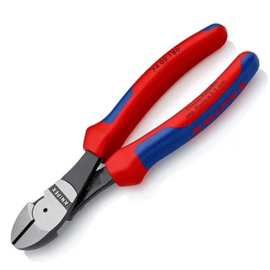 Клещи Knipex резачки странични усилени, с изолация 180 мм, 3.8 мм, 74 02 180