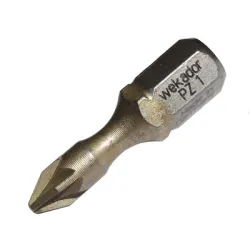 Накрайник бит Wekador PZ Pozidriv кръстат с покритие, торсионен PZ 1, 1/4, 25 мм Накрайник бит Wekador PZ Pozidriv кръстат с покритие, торсионен PZ 1, 1/4, 25 мм
