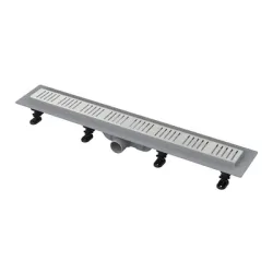 Сифон Alca Plast подов линеен със странично оттичане пластмасов 60x950 мм, ф 40 мм, правоъгълна решетка, APZ10-950M Simple Сифон Alca Plast подов линеен със странично оттичане пластмасов 60x950 мм, ф 40 мм, правоъгълна решетка, APZ10-950M Simple