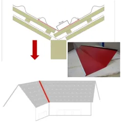 Улама Bravo International за метални керемиди  0.4x2000 мм, керамик мат, 8004, Bel Profile Classic