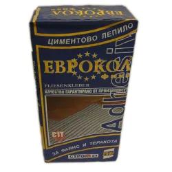 Лепило Strom циментово за плочки за вътрешно/външно приложение 25 кг, сиво, Evrokol Fix