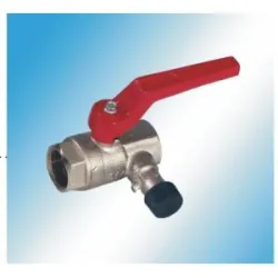 Кран Bossini сферичен метален с изпразнител 1 1/2, резба Ж <> резба Ж