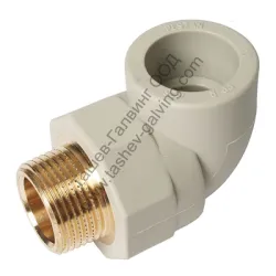 Коляно Pestan PP-R за водопровод с външна резба ф 20 мм х 1/2, 20 bar, 90 °, Fluidtherm Коляно Pestan PP-R за водопровод с външна резба ф 20 мм х 1/2, 20 bar, 90 °, Fluidtherm