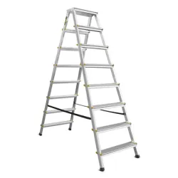 Стълба алуминиева Drabest двустранна домакинска  2x8 бр., 125 кг, 1.82 м, DD