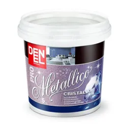 Декоративна мазилка Denel акрилатна  5 кг, сребърна, Cristallo Metallico