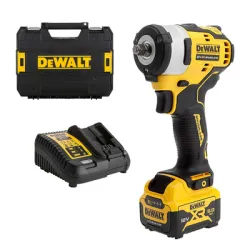 Гайковерт акумулаторен DeWALT с безчетков двигател с 1 батерия и зарядно, 12 V, 5 Ah, 339 Nm, квадрат, 3/8, DCF903P1 Гайковерт акумулаторен DeWALT с безчетков двигател с 1 батерия и зарядно, 12 V, 5 Ah, 339 Nm, квадрат, 3/8, DCF903P1