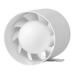 Вентилатор Haco за стенен монтаж кръгъл 16 W, 158 м3/ч, ф 119.5х102 мм, бял, AV JET 120 S