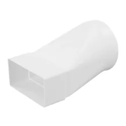 Преход Haco за PVC въздуховод ф 129/220х55 мм, бял, CZD Преход Haco за PVC въздуховод ф 129/220х55 мм, бял, CZD