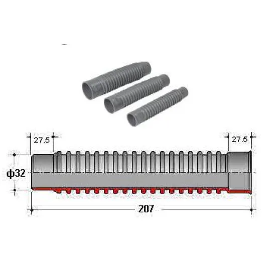 Връзка Nicoll за сифон за мивка гъвкава ф 32 мм, 212 мм