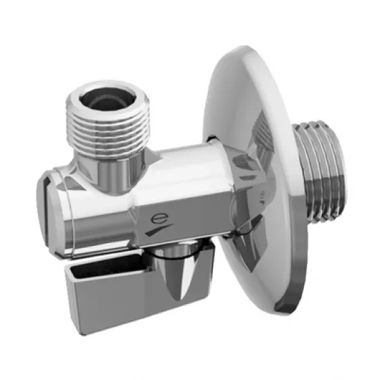 Кран Eurotermo сферичен метален ъглов с филтър 1/2 x 3/8, 10 bar, резба М - резба М, 900