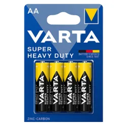 Батерия Varta кръгла цинкова 1.5 V, AA/LR06, 4 бр., Super Heavy Duty Батерия Varta кръгла цинкова 1.5 V, AA/LR06, 4 бр., Super Heavy Duty