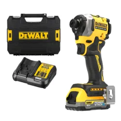 Гайковерт акумулаторен DeWALT с безчетков двигател с 1 батерия и зарядно, 18 V, 1.7 Ah, 206.2 Nm, шестостен, 1/4, DCF850E1T Гайковерт акумулаторен DeWALT с безчетков двигател с 1 батерия и зарядно, 18 V, 1.7 Ah, 206.2 Nm, шестостен, 1/4, DCF850E1T