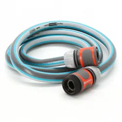 Градински маркуч за поливане Gardena PVC 2-слоен армиран 13 мм, 22 bar, 1.5 м, сиво/синьо Classic Градински маркуч за поливане Gardena PVC 2-слоен армиран 13 мм, 22 bar, 1.5 м, сиво/синьо Classic