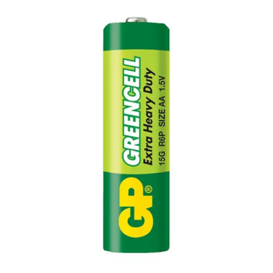 Батерия GP кръгла цинкова R06/AA 1.5 V, AA/LR06, Greencell GP 15G