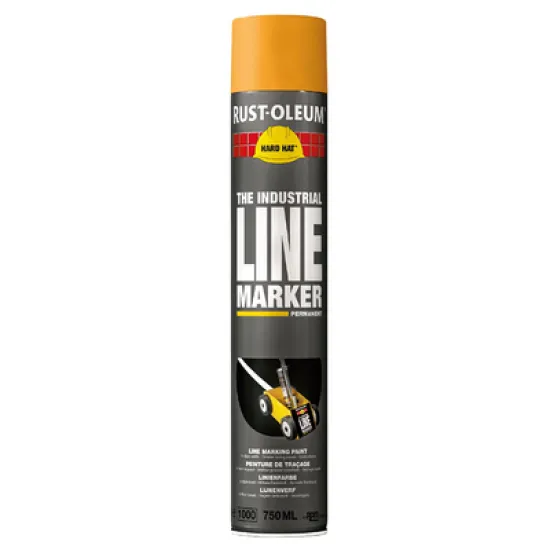 Спрей Rust-Oleum за пътна маркировка  0.75 л, жълт, 2300 Hard Hat Striping Spray