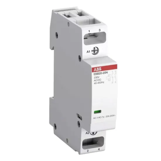 Контактор ABB модулен автоматичен  2P, 2 NO, 230 V, 20 A, ESB20-20N