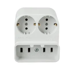 Контакт Atra електрически трифазен открит монтаж, 2x16+25 A, 250-400 V, 20 IP, бял Контакт Atra електрически трифазен открит монтаж, 2x16+25 A, 250-400 V, 20 IP, бял