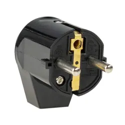 Щепсел as - Schwabe монофазен шуко ъглов 16 A, 230 V, черен Щепсел as - Schwabe монофазен шуко ъглов 16 A, 230 V, черен