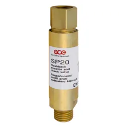 Клапан GCE предпазен за газозаваръчна техника 1/4 x 1/4, 80 мм, SP20 Клапан GCE предпазен за газозаваръчна техника 1/4 x 1/4, 80 мм, SP20