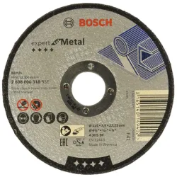 Диск Bosch карбофлексен за рязане на метал 115х22.23х2.5 мм, A30 S BF, Expert for Metal Диск Bosch карбофлексен за рязане на метал 115х22.23х2.5 мм, A30 S BF, Expert for Metal