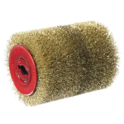 Четка Makita за четков шлайф  ролкова, от стоманена тел с месинг, ф 100х120 мм Четка Makita за четков шлайф  ролкова, от стоманена тел с месинг, ф 100х120 мм