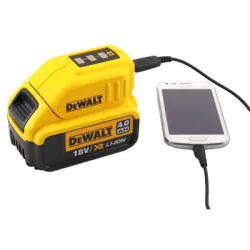 Адаптор DeWALT за акумулаторна батерия USB 5 V, 10.8-18 V, DCB090 Адаптор DeWALT за акумулаторна батерия USB 5 V, 10.8-18 V, DCB090
