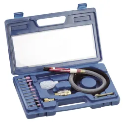 Шлайф Fervi прав пневматичен комплект с аксесоари 6 bar, 60 л/мин, 56 000 об./мин, 1/4, 0641