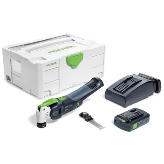 Инструмент Festool многофункционален осцилатор с батерия 18 V, 3.1 Ah, 10 000-19 500 вибр./мин, Vecturo OSC 18 Li 3, E-Compact