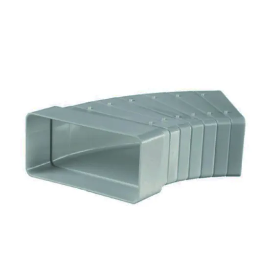 Коляно Vents за въздуховод PVC хоризонтално 110x55/110x55 мм Коляно Vents за въздуховод PVC хоризонтално 110x55/110x55 мм