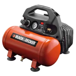 Компресор Black & Decker с електродвигател безмаслен 8 bar, 0.5 к.с., 6 л, 55 л/мин, BD 55/6