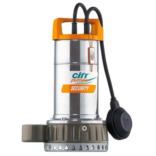 Помпа City Pumps потопяема дренажна за чиста или леко замърсена вода 1.5-15 м3/ч, 12.5-3 м, 1 1/2 , SECURITY 8M Помпа City Pumps потопяема дренажна за чиста или леко замърсена вода 1.5-15 м3/ч, 12.5-3 м, 1 1/2 , SECURITY 8M