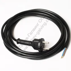 Кабел Muller Plastik  2x1.00 кв.мм, 3м, H05VV-F, черен