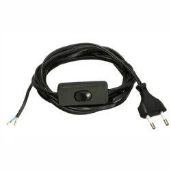 Кабел as - Schwabe 2x0.75 кв.мм, 3м, H03VVH2-F, черен Кабел as - Schwabe 2x0.75 кв.мм, 3м, H03VVH2-F, черен