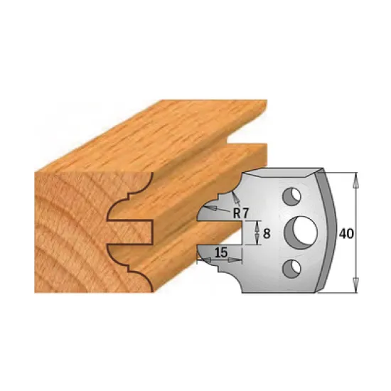 Нож CMT профилен за универсална фрезова глава комплект 2 бр. 40х4 мм, 99