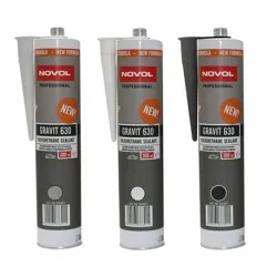 Лепило Novol уплътнително полиуретаново 300 мл, сиво, Gravit 630 Лепило Novol уплътнително полиуретаново 300 мл, сиво, Gravit 630