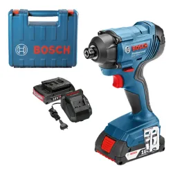 Гайковерт Bosch акумулаторен ударен 18 V, 2 Ah, 160 Nm, 1/4, GDR 180-LI Гайковерт Bosch акумулаторен ударен 18 V, 2 Ah, 160 Nm, 1/4, GDR 180-LI