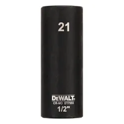 Вложка DeWALT милиметрова с вътрешен 6-стен удължена усилена 21 мм х 1/2, 78 мм, DT7555-QZ Вложка DeWALT милиметрова с вътрешен 6-стен удължена усилена 21 мм х 1/2, 78 мм, DT7555-QZ