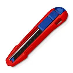 Нож Knipex макетен метален 165x18 мм, червен, CutiX Universal Нож Knipex макетен метален 165x18 мм, червен, CutiX Universal