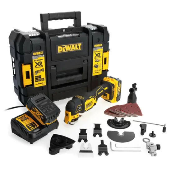 Инструмент DeWALT многофункционален осцилатор с батерия 18 V, 5 Ah, 0-20 000 вибр./мин, DCS356P2