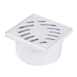 Сифон Nicoll подов с долно оттичане пластмасов, с воден затвор 100х100 мм, ф 50 мм, квадратна решетка, Docia