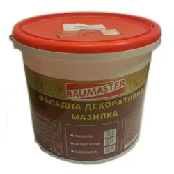 Мазилка Strom силиконова фасадна драскана 1.5 мм, 25 кг, Baumaster