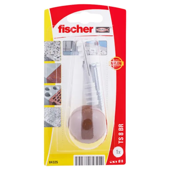 Стопер Fischer за врата 1 бр./блистер кафяв, TS 8BR K NV