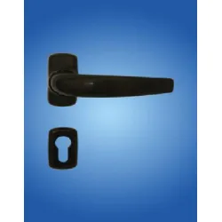 Дръжка Metal реверсивна за секретна брава за PVC дограма с розетка черна, Unimet 1