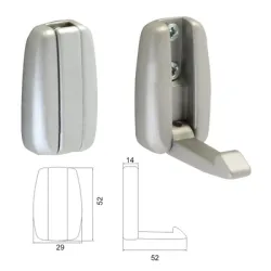 Закачалка Tempo Aksesuar за дрехи  29х52 мм, хром мат