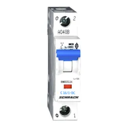 Прекъсвач Schrack Technik автоматичен еднополюсен за DIN шина 1P, 2 A, 230 V, 6 kA, крива C, BMS6 Прекъсвач Schrack Technik автоматичен еднополюсен за DIN шина 1P, 2 A, 230 V, 6 kA, крива C, BMS6