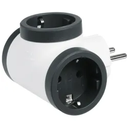 Разклонител Legrand електрически без кабел, с щепсел 3 гнезда, бял Разклонител Legrand електрически без кабел, с щепсел 3 гнезда, бял