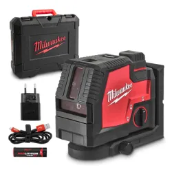 Нивелир Milwaukee лазерен линеен/точков 30 м, 0.3 мм/м, L4 CLLP-301C Нивелир Milwaukee лазерен линеен/точков 30 м, 0.3 мм/м, L4 CLLP-301C