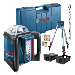 Нивелир Bosch лазерен ротационен с приемник 20 м, 0.08 мм/м, GRL 400 H Нивелир Bosch лазерен ротационен с приемник 20 м, 0.08 мм/м, GRL 400 H